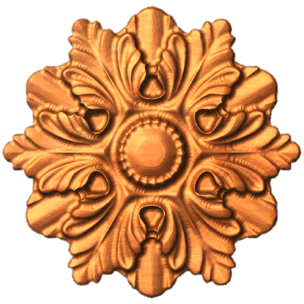 Carved rosettes for furniture and ceiling